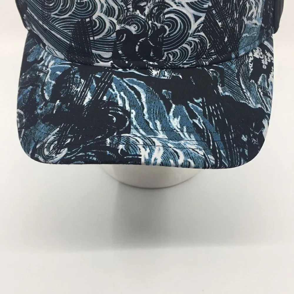 Lululemon Dash and Splash Cap II Baseball Cap with backstrap blue swirl OS